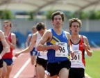 Nick Hooker (Leeds City AC) wins the senior 1500 metres, Northern Championships, Sport City, Manchester